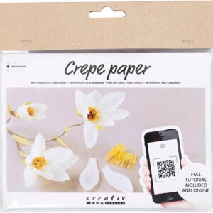 mini set magnolia tak maken van crepe  papier