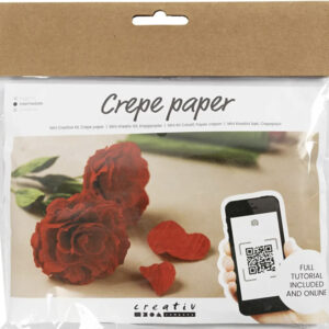 mini set rozen van crepe papier maken