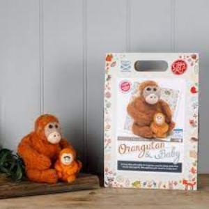 naaldvilt set  orangutan met baby