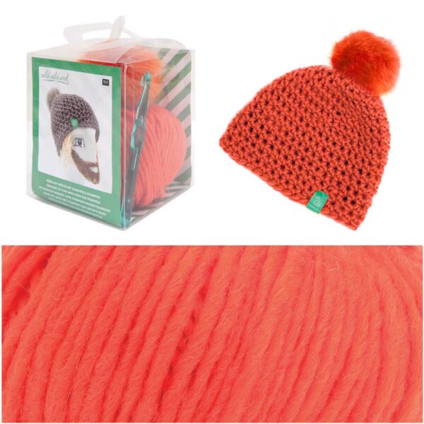 haakpakket  Muts   wild  wild wool oranje