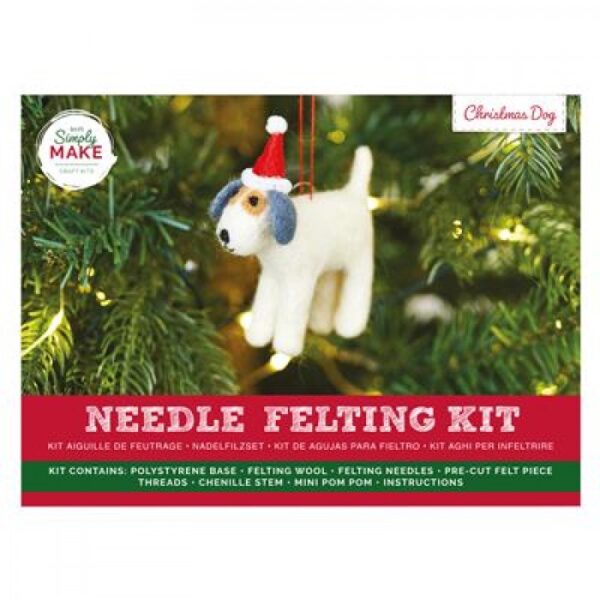 naaldviltset  needlefeltkit kerst hond