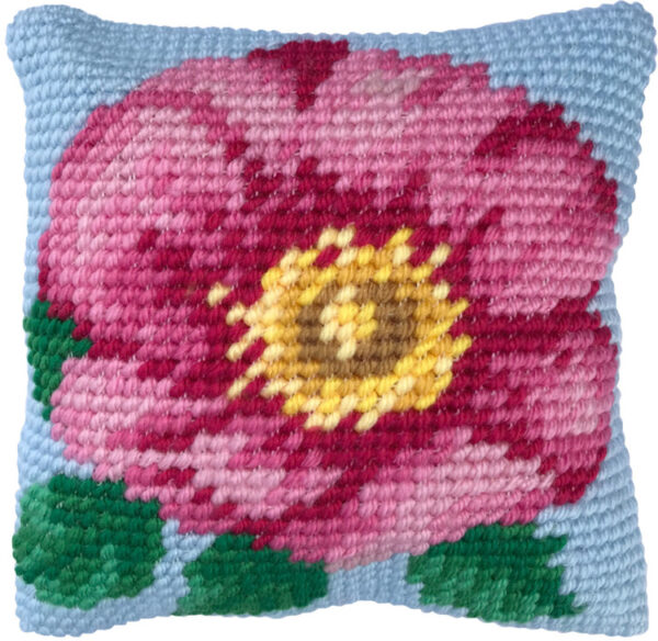 voorbedrukt  kruissteekkussen 20 x 20 cm  wild rose